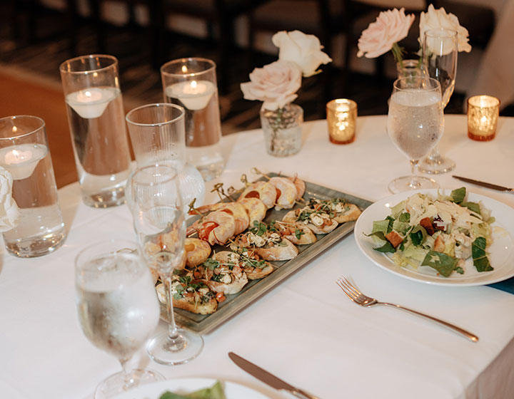 wedding food on table