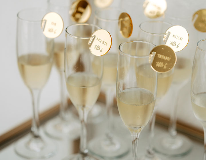 champagne glasses
